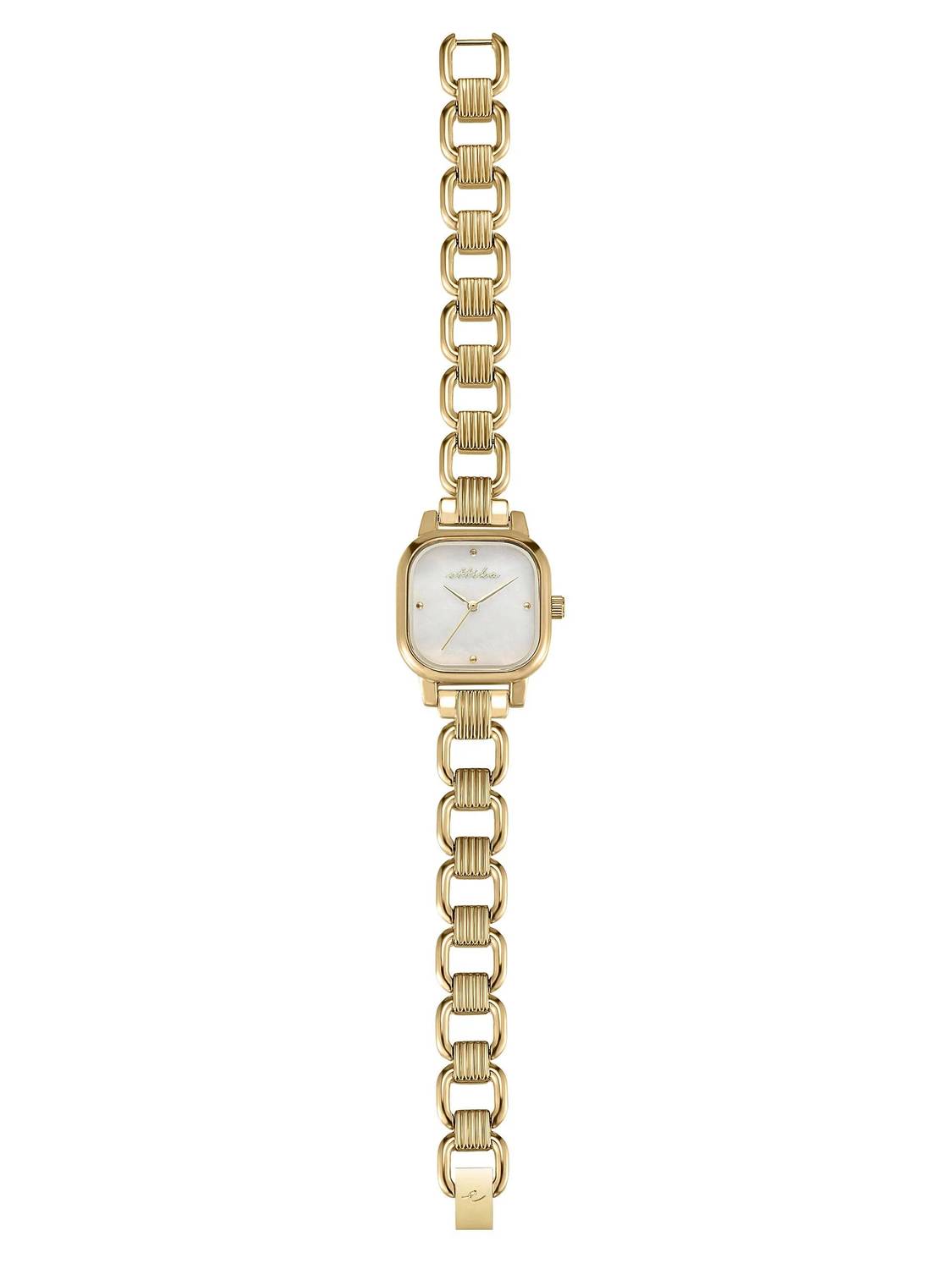 Women's Classic Square Bracelet Watch In Gold