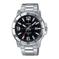 Casio Men’s Black Dial Analog Watch Steel Bracelet - MTP-VD01D-1BVUDF