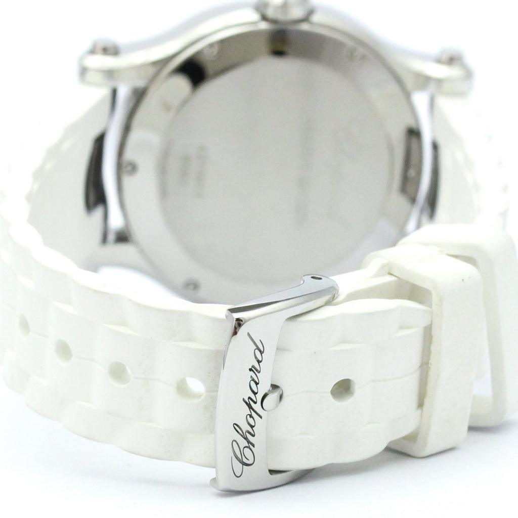 Chopard Happy Sport Quartz Stainless Steel With Floating Diamonds Watch (Pre-Owned)