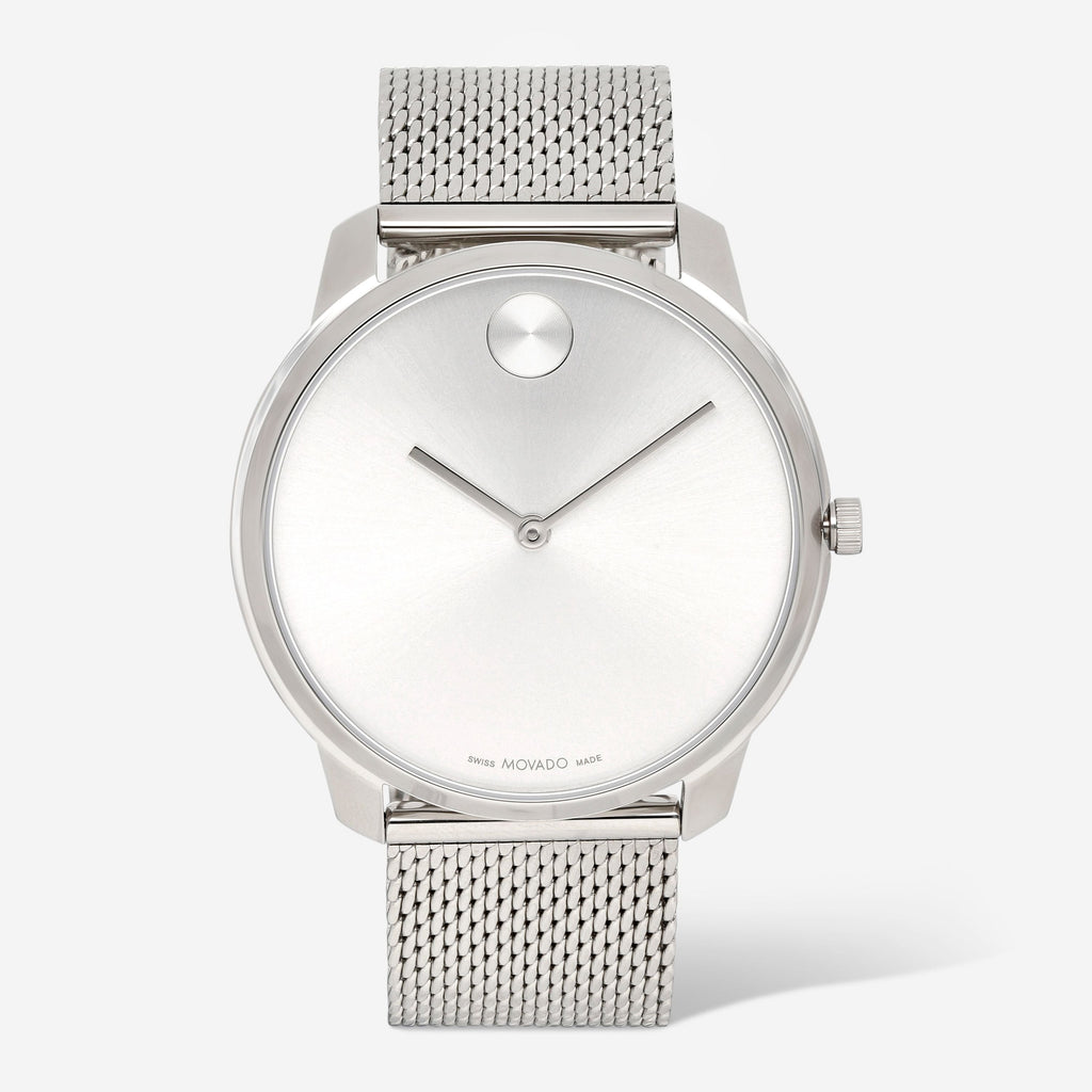 MOVADO BOLD Men's 3600832 Thin Swiss Quartz Silver Watch 42mm