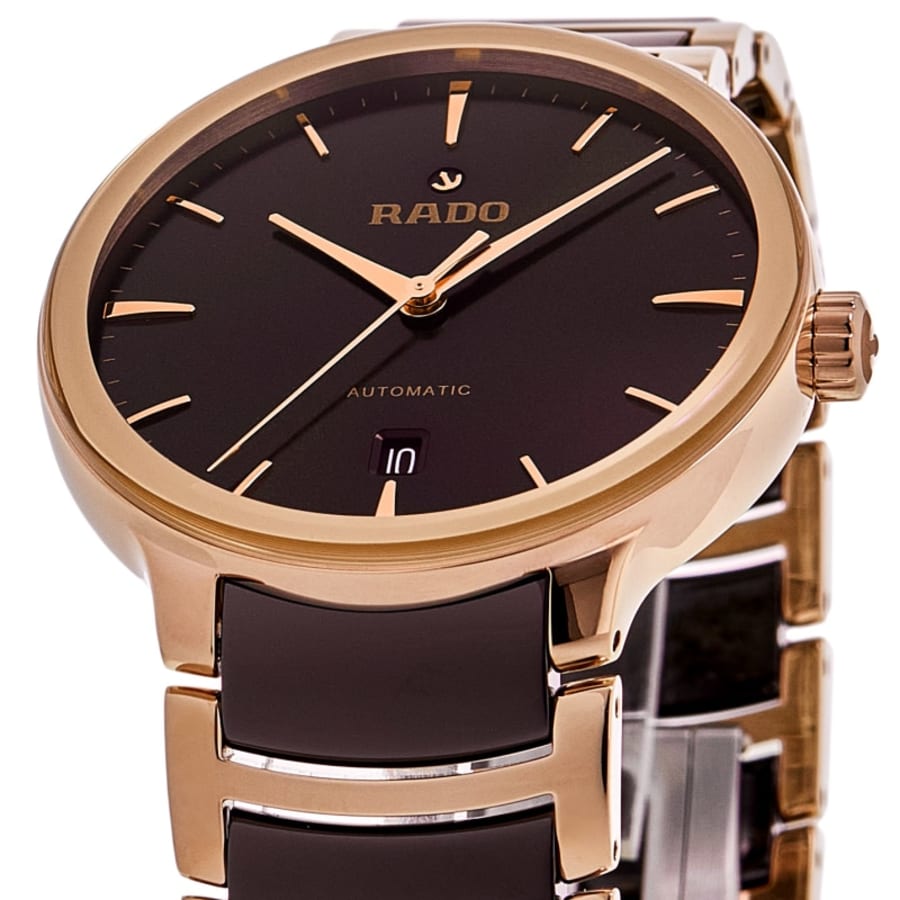 Rado Centrix Automatic Brown Dial Two-Tone Ceramic & Stainless Steel Unisex Watch R30017302