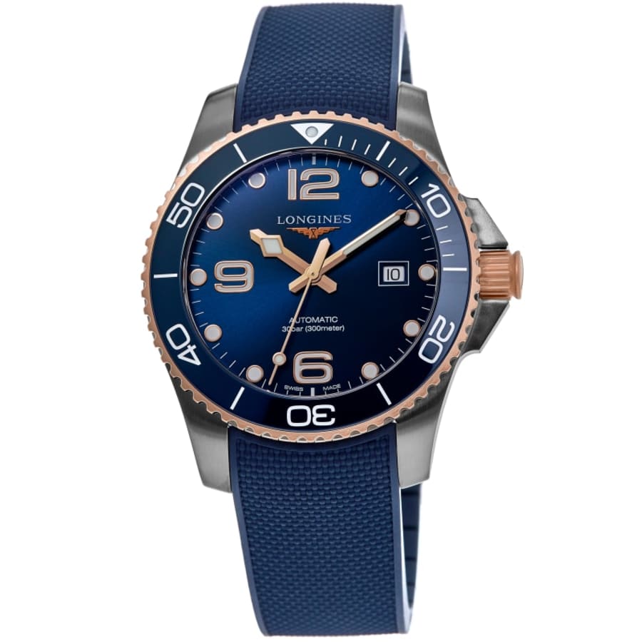 Longines HydroConquest Automatic Blue Dial Rubber Strap Men's Watch