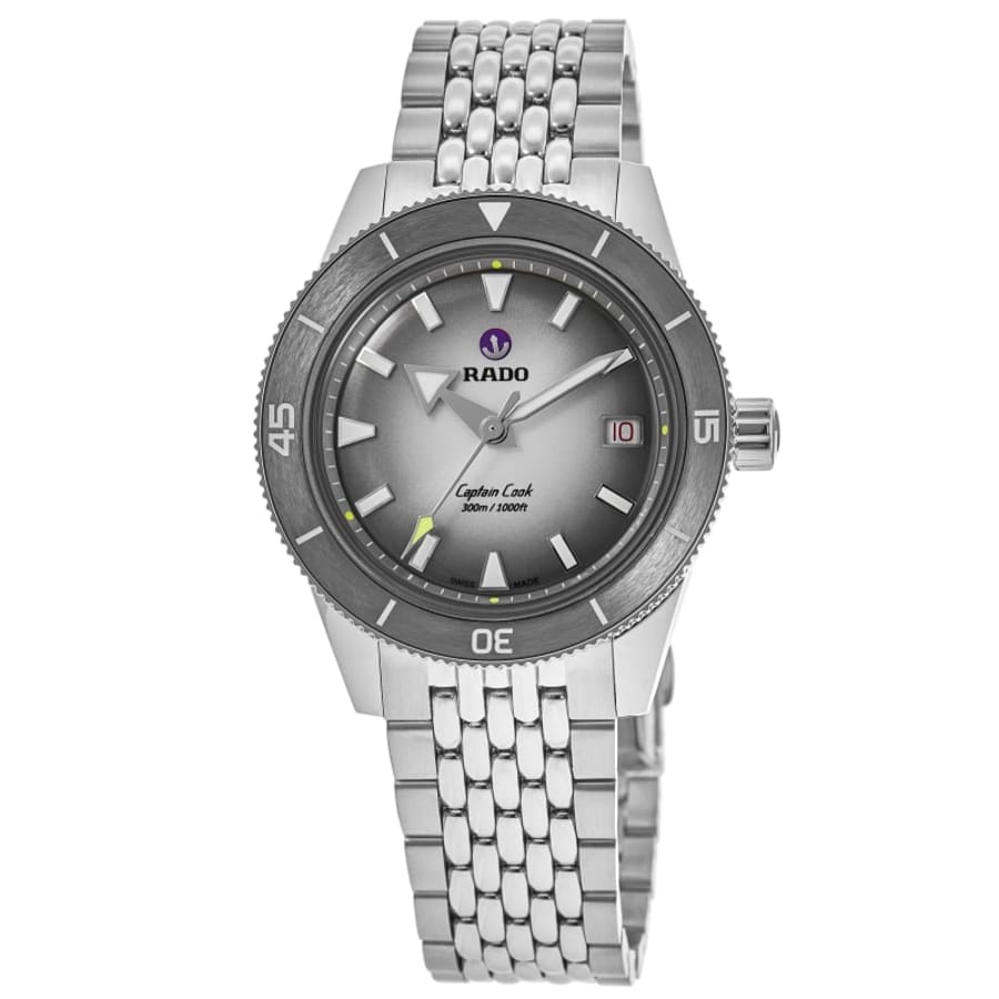 Rado Captain Cook X Tennis Limited Edition Rhodium Dial Steel Men's Watch R32222108