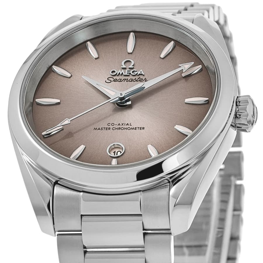 Omega Seamaster Aqua Terra Shades Automatic Chronometer 34mm Brown Dial Steel Women's Watch 220.10.34.20.09.001