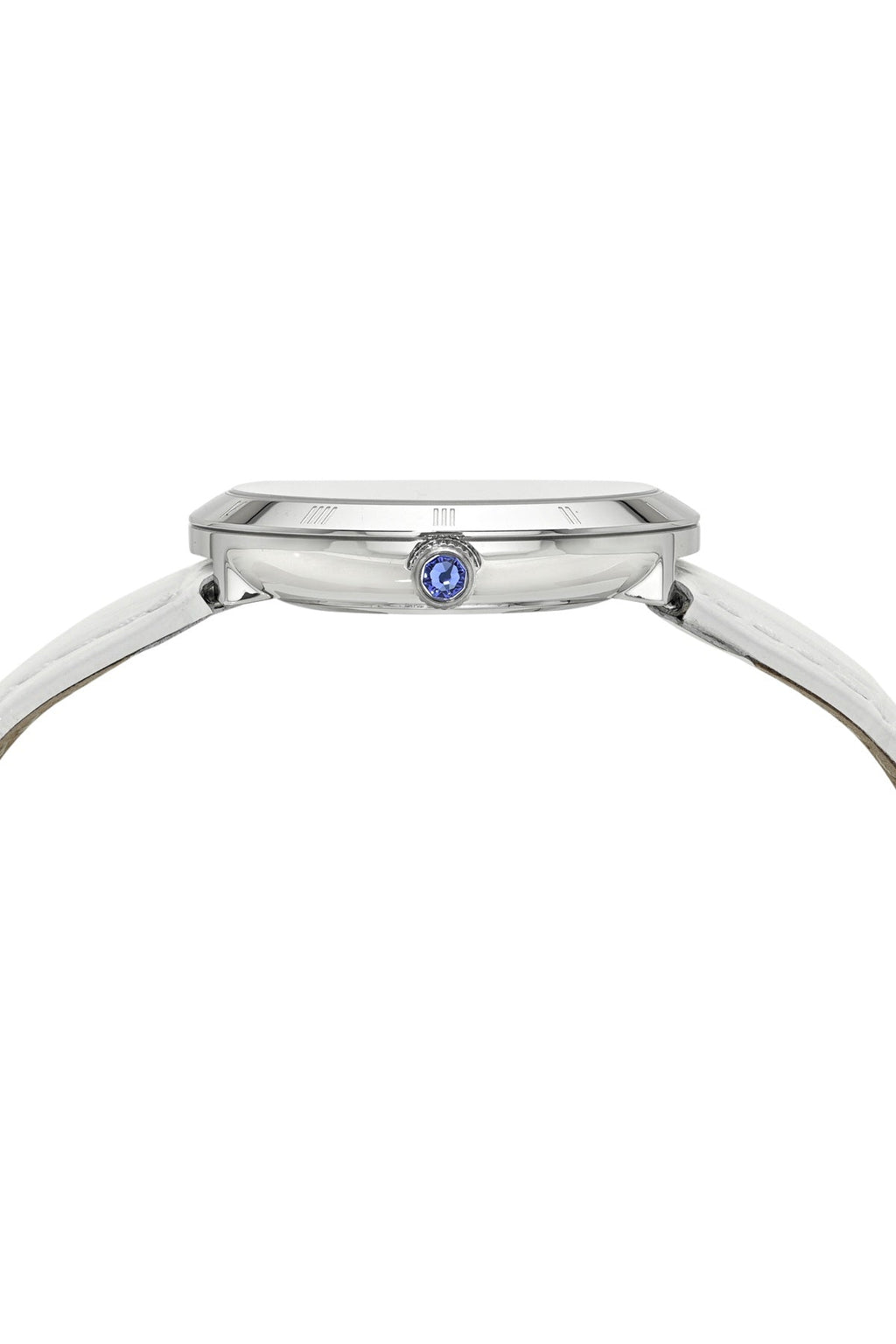 Porsamo Bleu Women's Monroe Genuine Leather Silver Tone and White Watch 1491BMOL