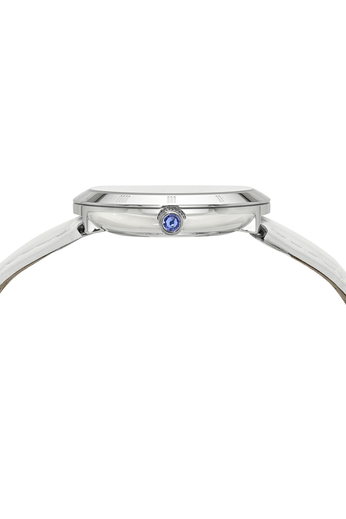 Porsamo Bleu Women's Monroe Genuine Leather Silver Tone and White Watch 1491BMOL