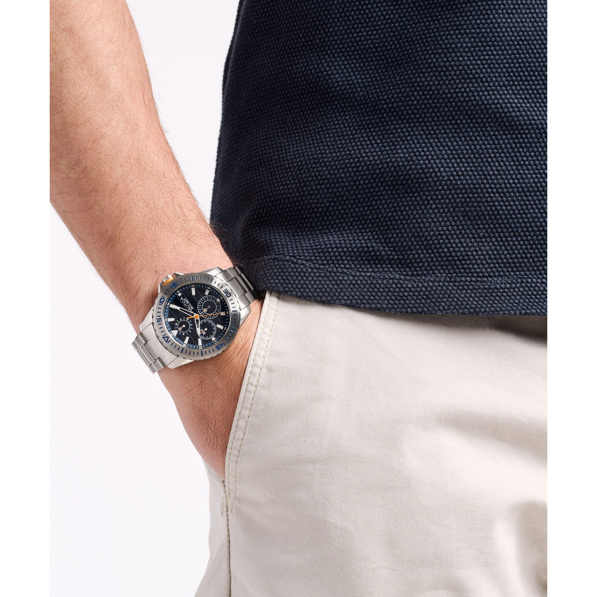Nautica Mens Nst 101 Stainless Steel Watch