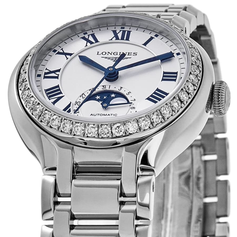Longines Primaluna Moonphase Custom Diamond  34mm Women's Watch L8.126.4.71.6-CD