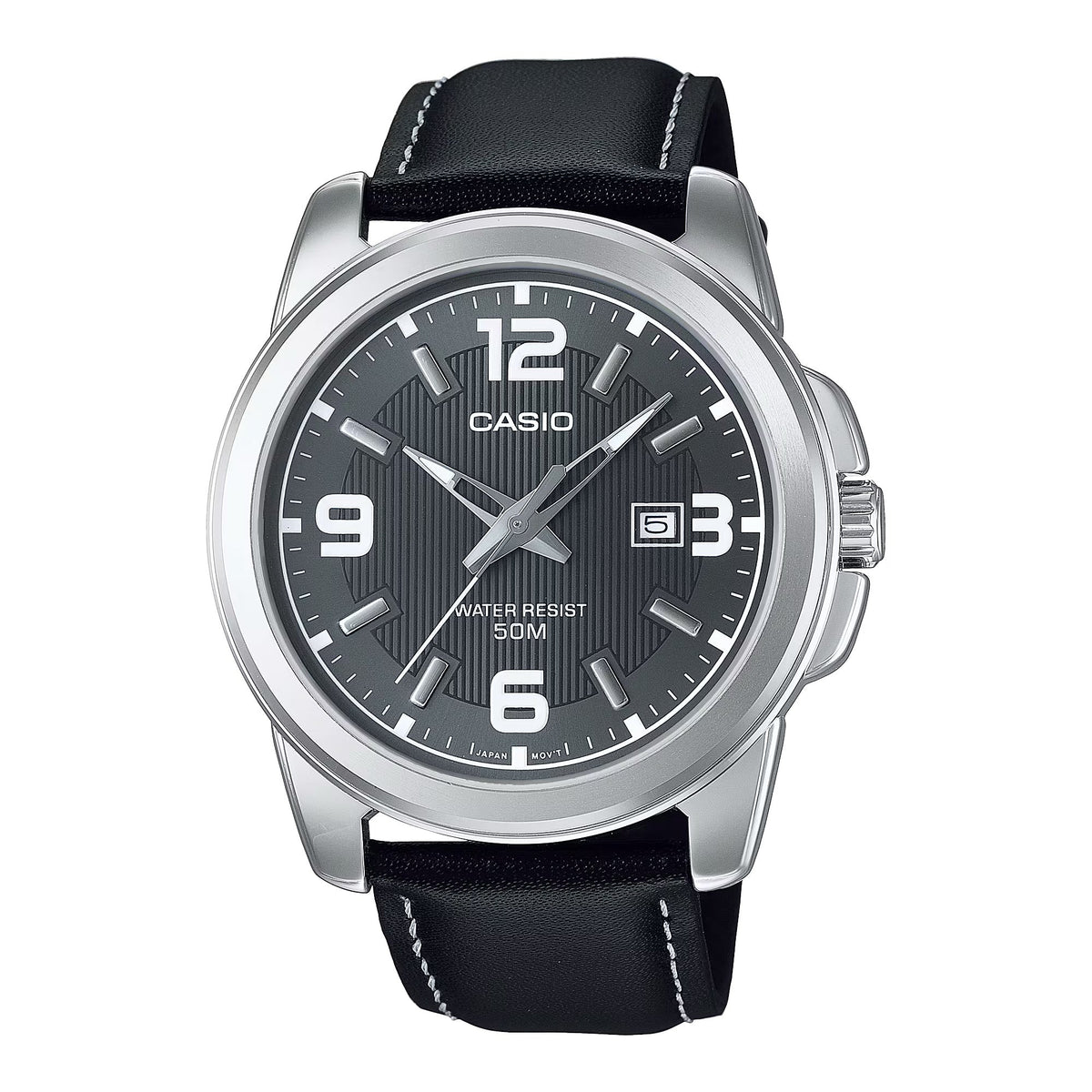 Casio Women’s Grey Dial Genuine Leather Strap Watch - LTP-1314L-8AVDF