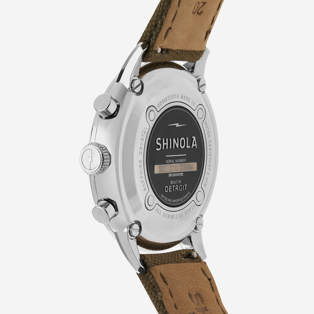 SHINOLA Detroit Men's The Traveler S0120245782 2 Eye Chronograph Watch