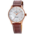 Breitling Navitimer 32 18kt Rose Gold Pearl Diamond Dial Leather Strap Women's Watch R77320E61A1P1