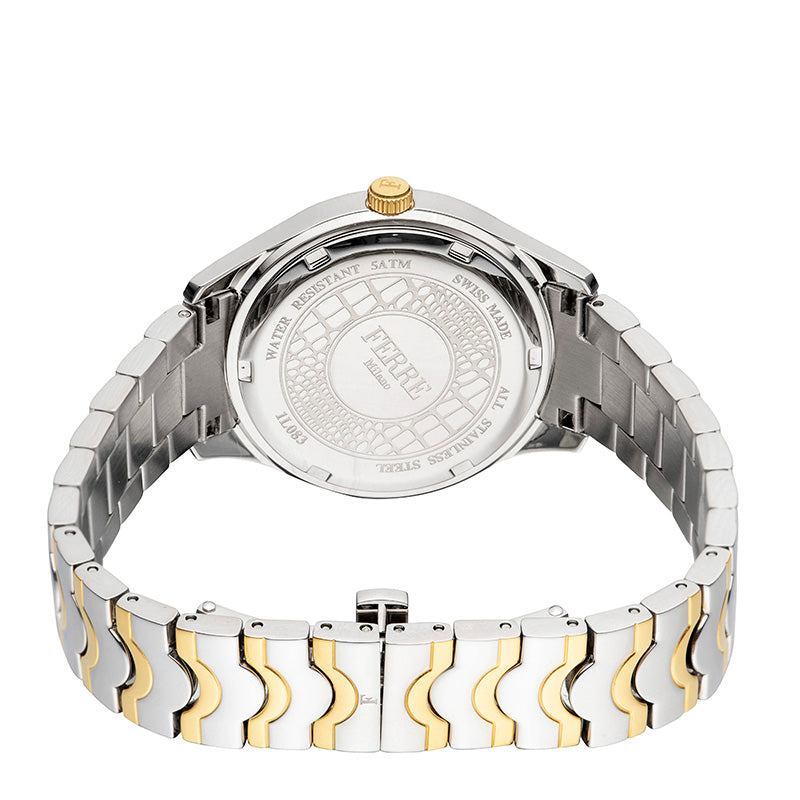 Ferre Milano  Women's White MOP Dial Stainless Steel  Watch