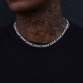 Figaro Link Chain in White Gold - 5mm