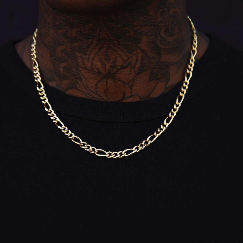 Figaro Link Chain in Yellow Gold - 5mm