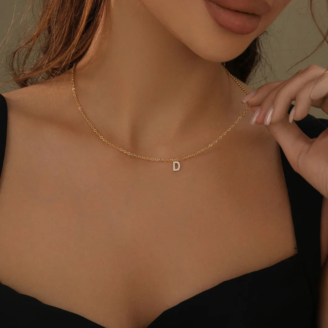 Iced Block Letter Necklace