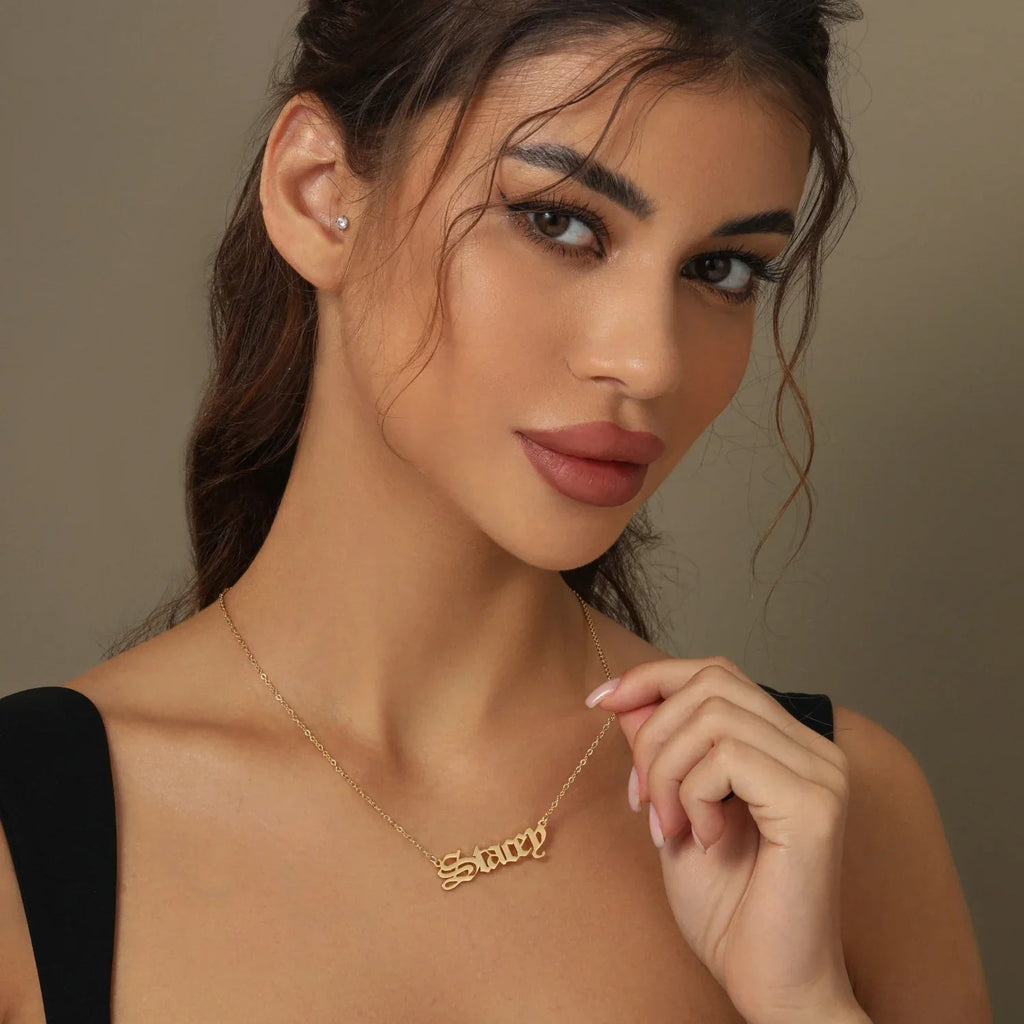 Gothic Name Necklace