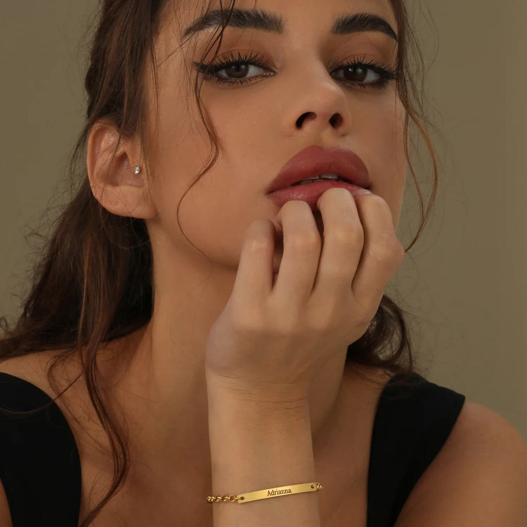 Engraved Bar Bracelet