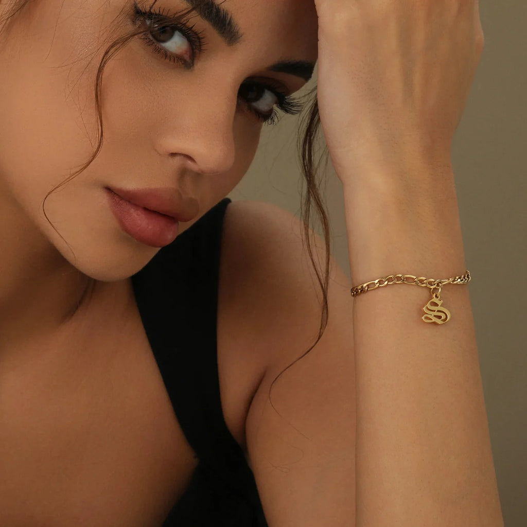 Gothic Initial Bracelet