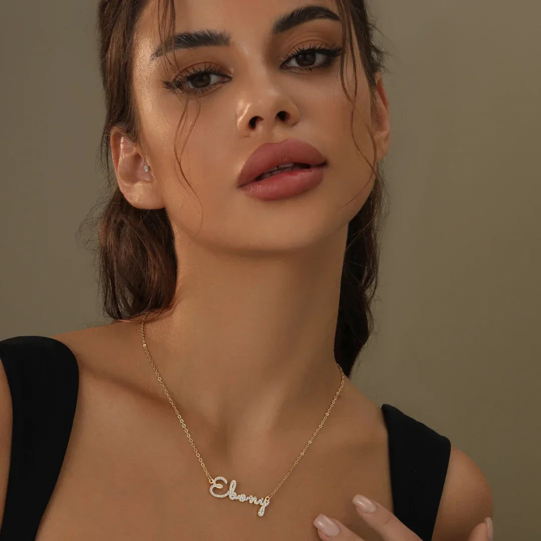 Script Iced Name Necklace
