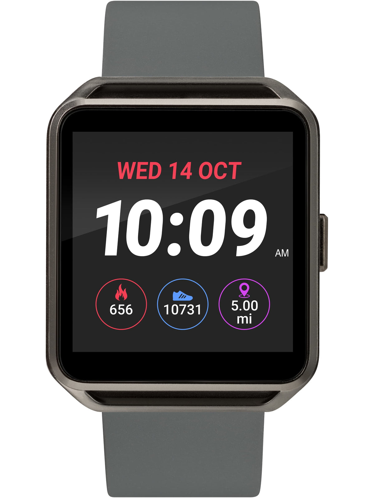 iConnect by Timex Gunmetal Smartwatch Gray Silicone