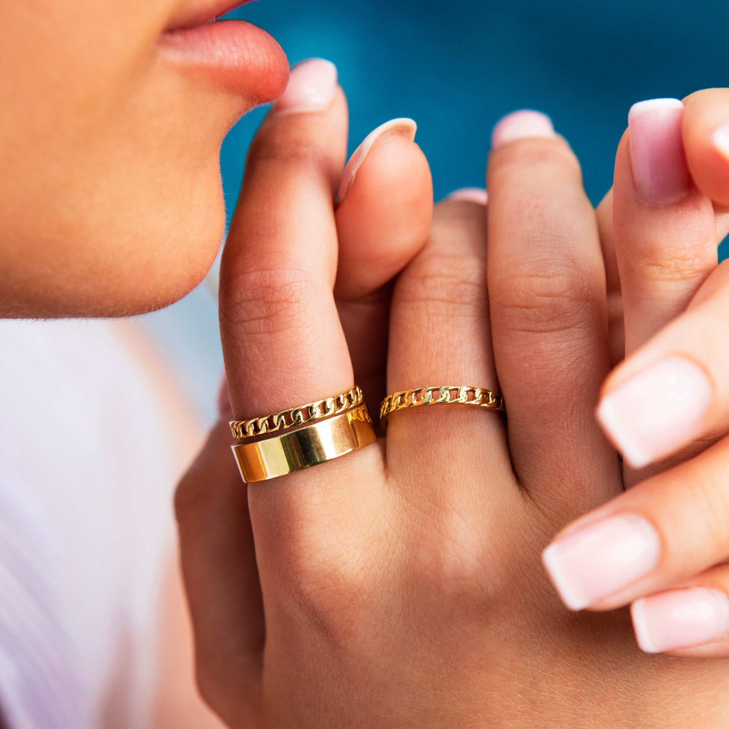Flat Band Ring in Yellow Gold - 6mm