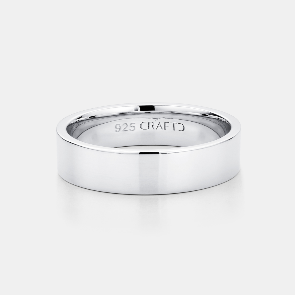 Flat Band Ring (Sterling Silver) 6mm