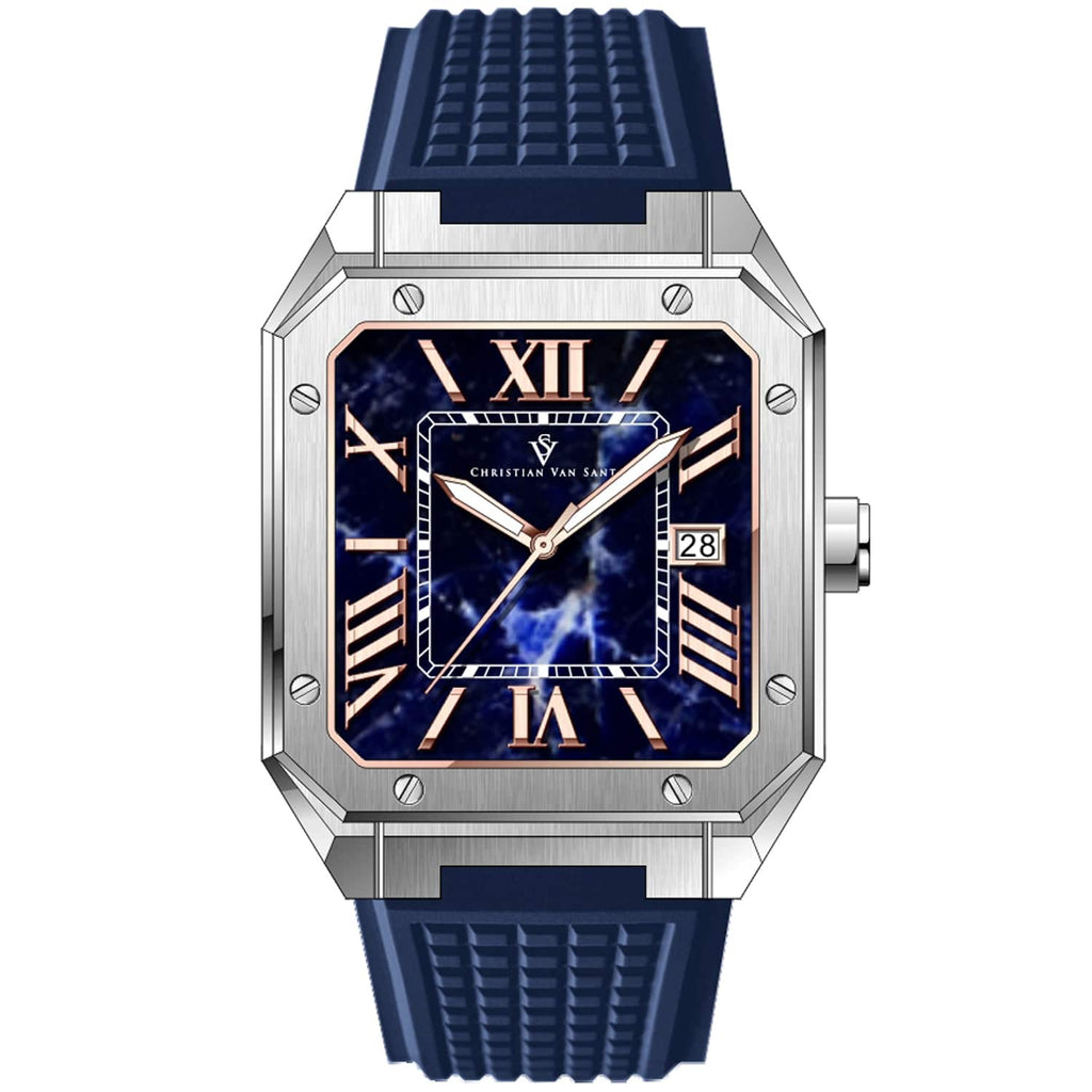 Christian Van Sant Men's Mosaic Blue Dial Watch