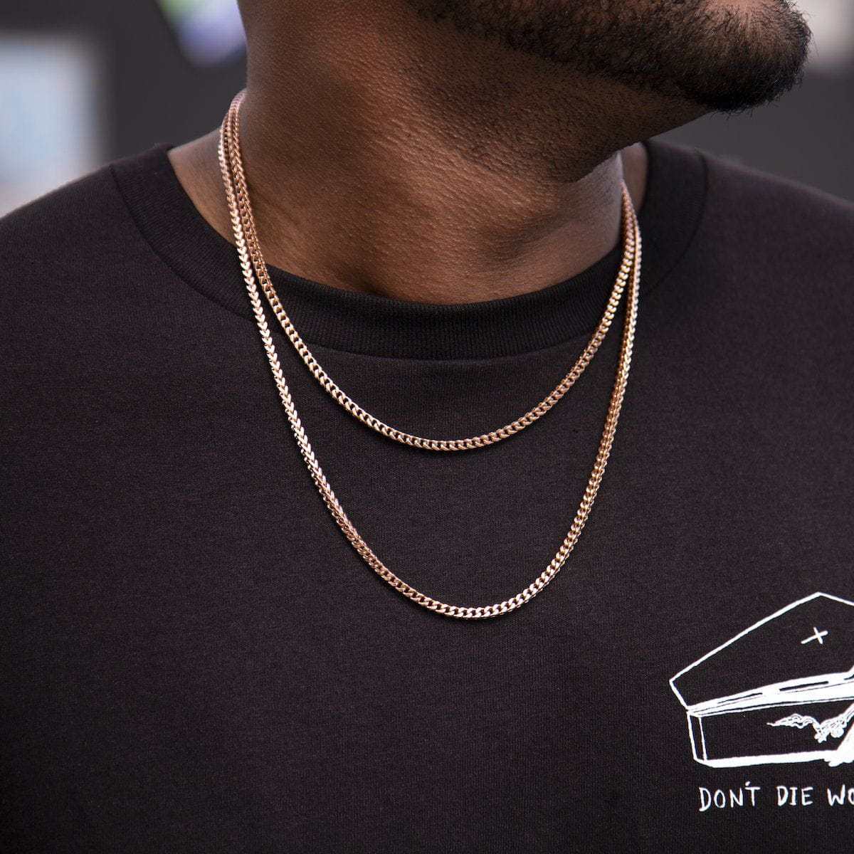 Franco Chain in Rose Gold - 3mm