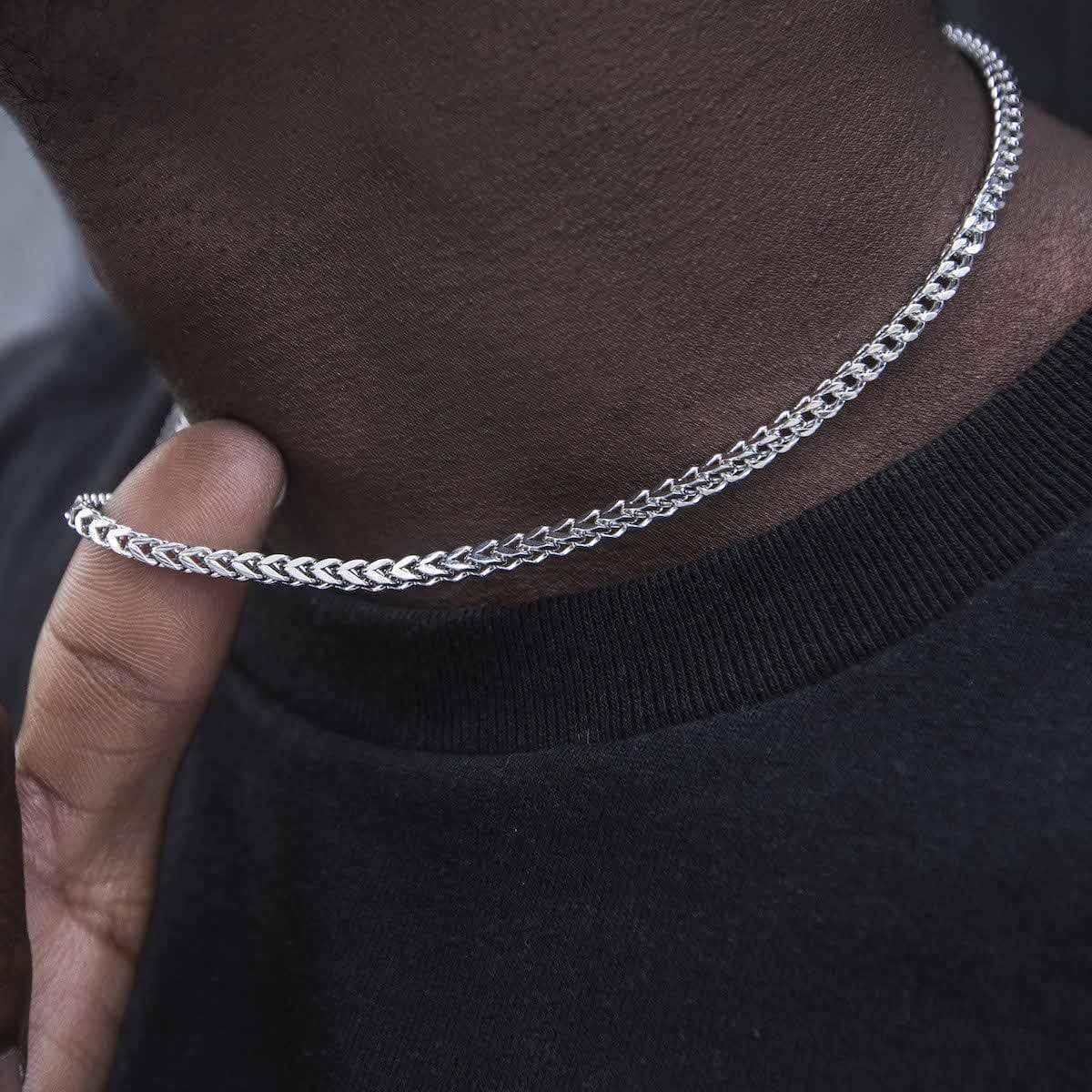 Franco Chain in White Gold - 3mm