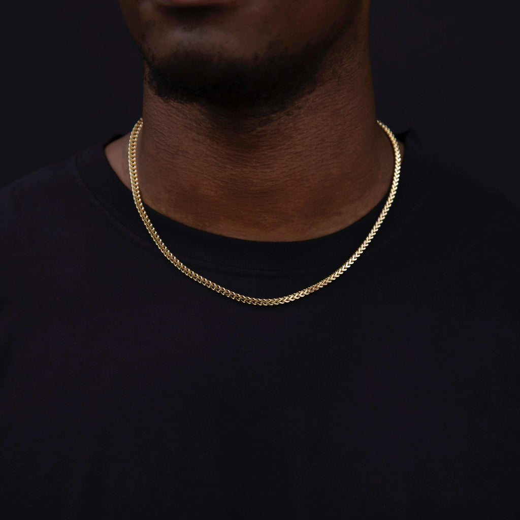 Franco Chain + Bracelet Bundle in Yellow Gold- 3mm