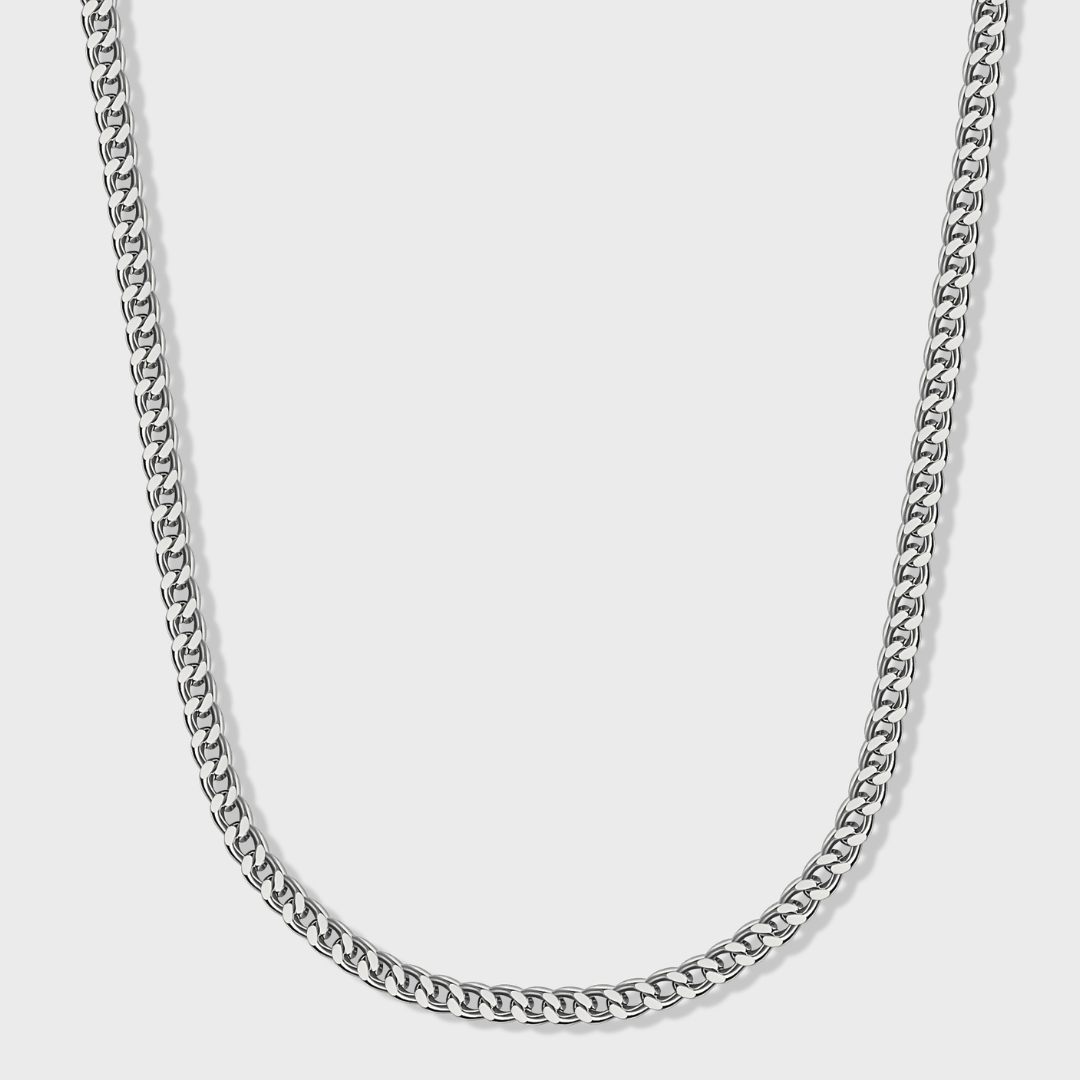 Women's Franco Chain + Bracelet (Silver) - 3mm
