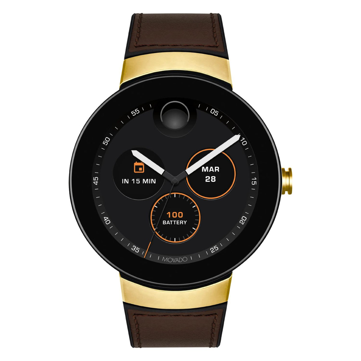 Movado Unisex's Connect Black Dial Watch