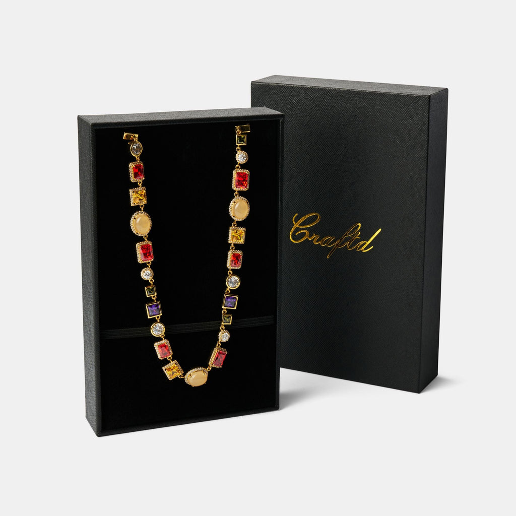 Gemstone Necklace (Gold)