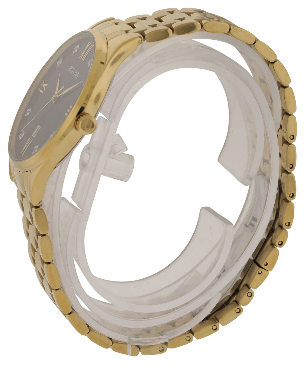 Bulova Gold-Tone Stainless Steel Mens Watch
