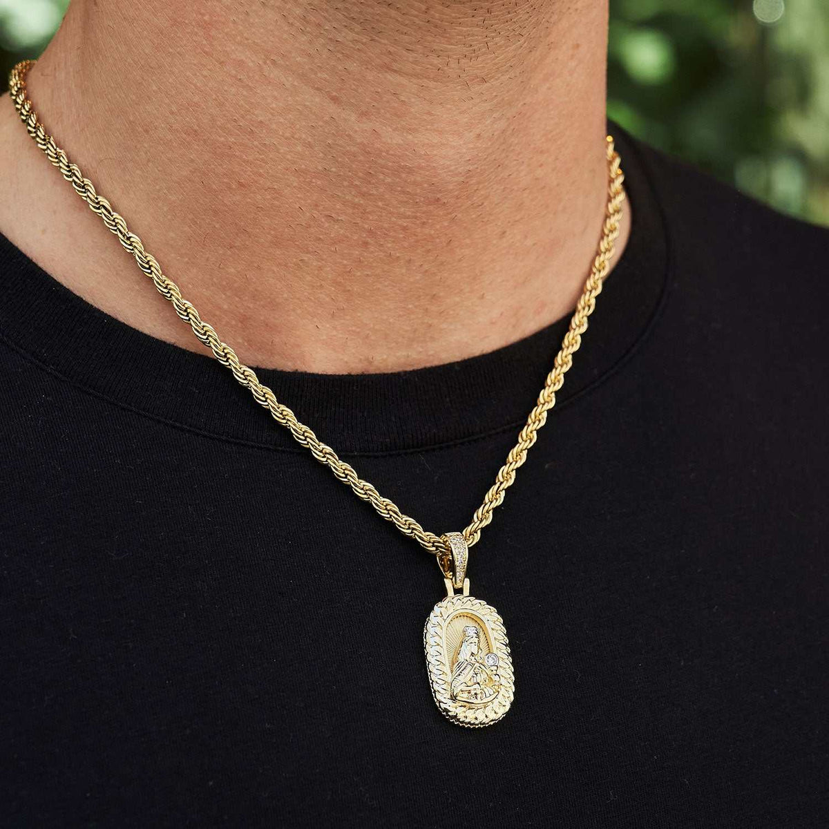 Icon Crowned Mary Pendant