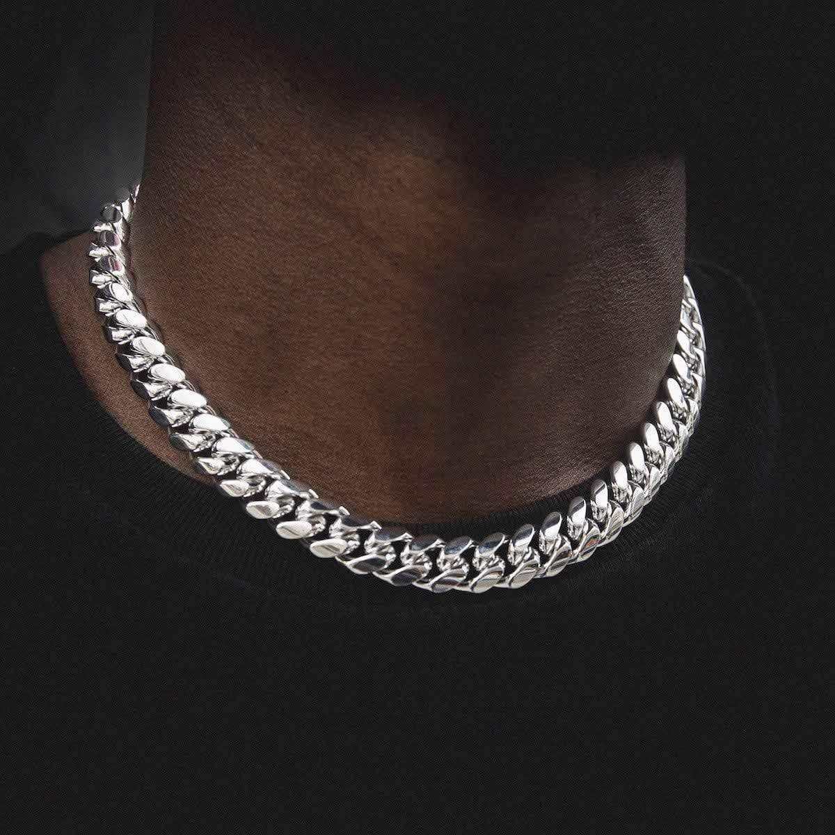 GLD Signature Cuban in White Gold - 12mm