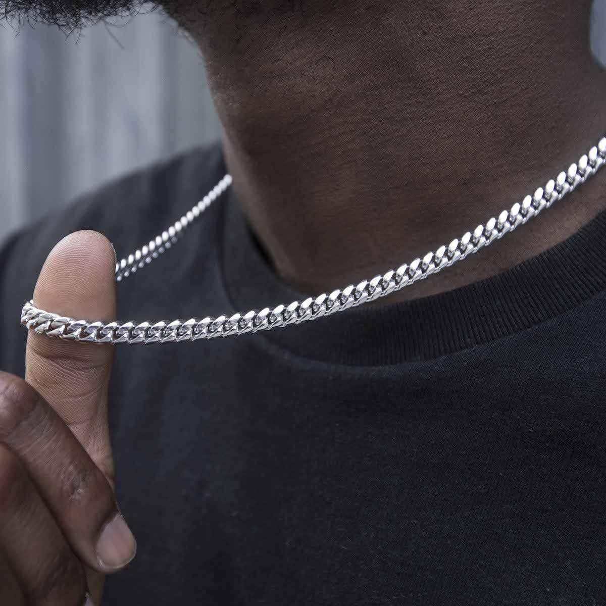 Miami Cuban in White Gold - 6mm