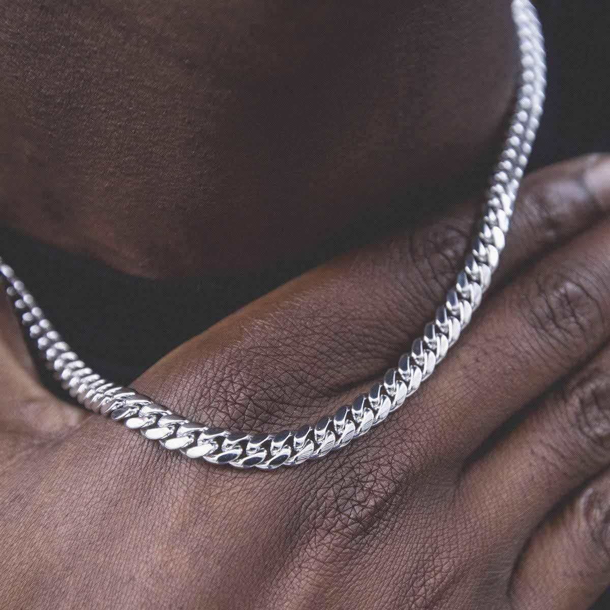 Miami Cuban in White Gold - 6mm