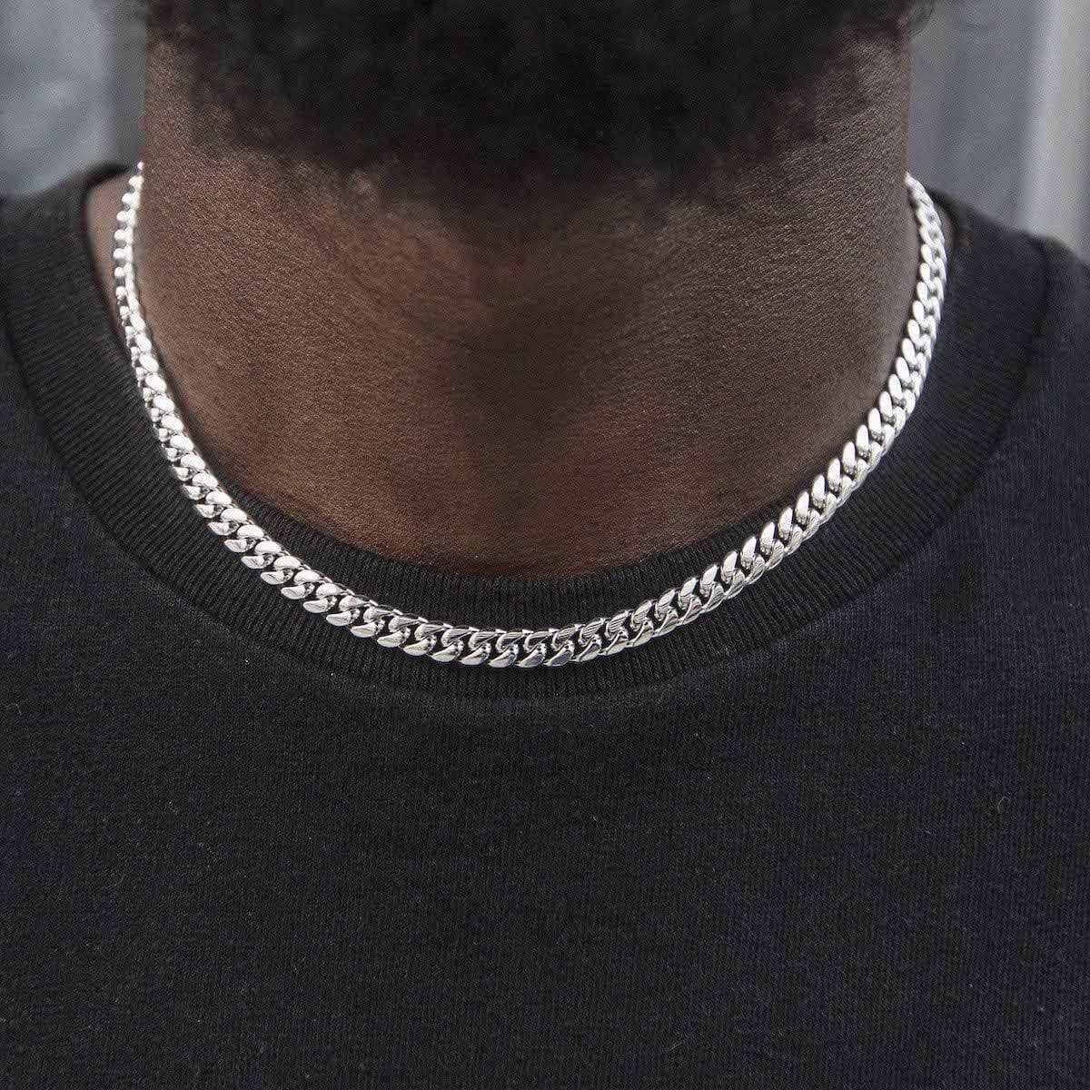 Miami Cuban in White Gold - 6mm