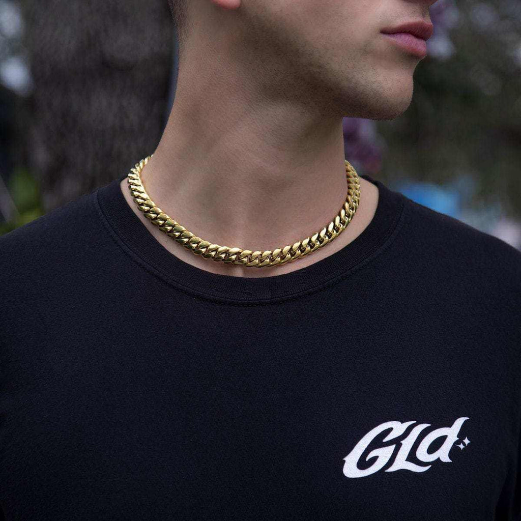 GLD GLD Signature Cuban in Yellow Gold- 12mm