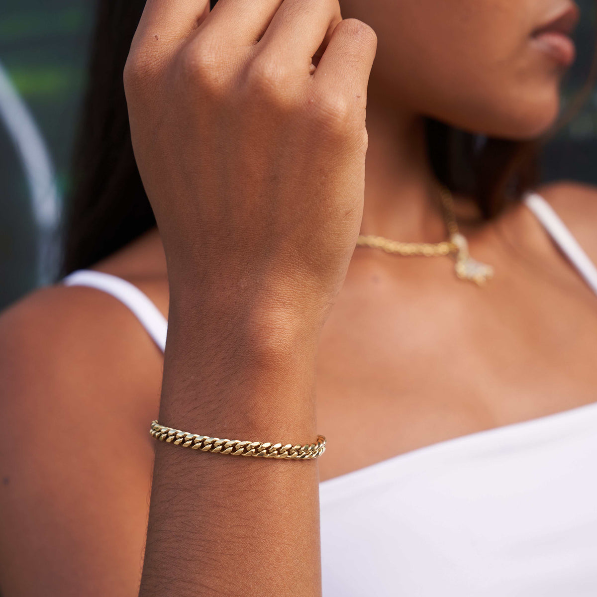 Miami Cuban Bracelet in Yellow Gold -5mm