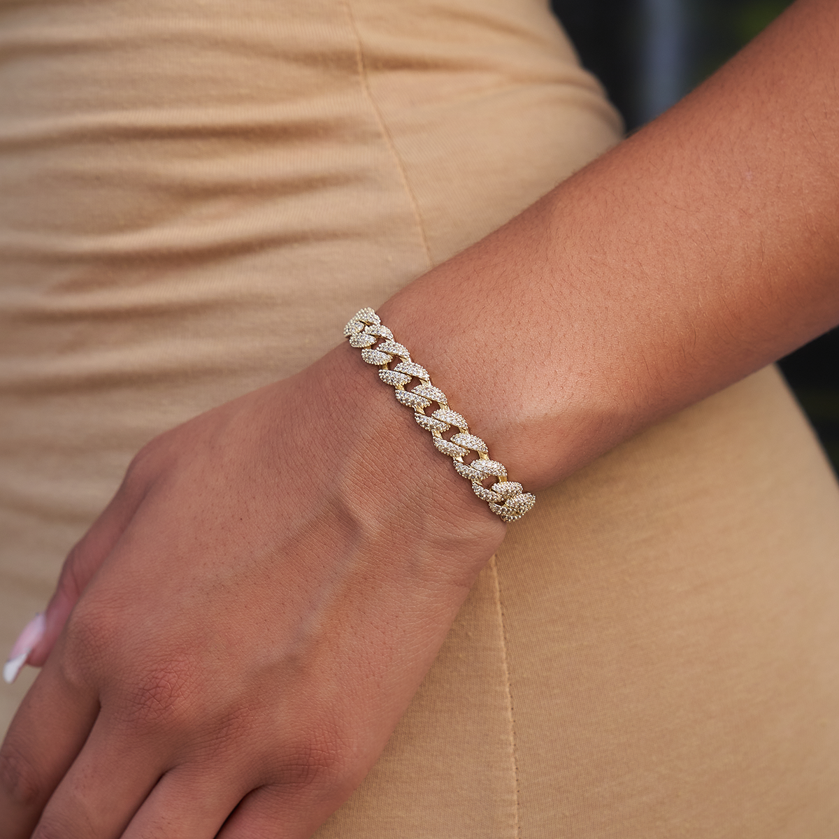 Diamond Cuban Necklace + Bracelet Bundle in White or Yellow Gold - 8.5mm