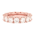 Women's Moissanite Eternity Diamond Band Ring in Rose Gold Vermeil - 5mm