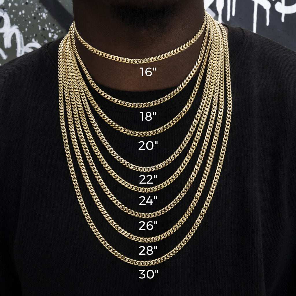 Palm Chain + Bracelet Bundle in Yellow Gold - 2mm