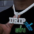 Custom Letters Two Layer Glow In The Dark Necklace