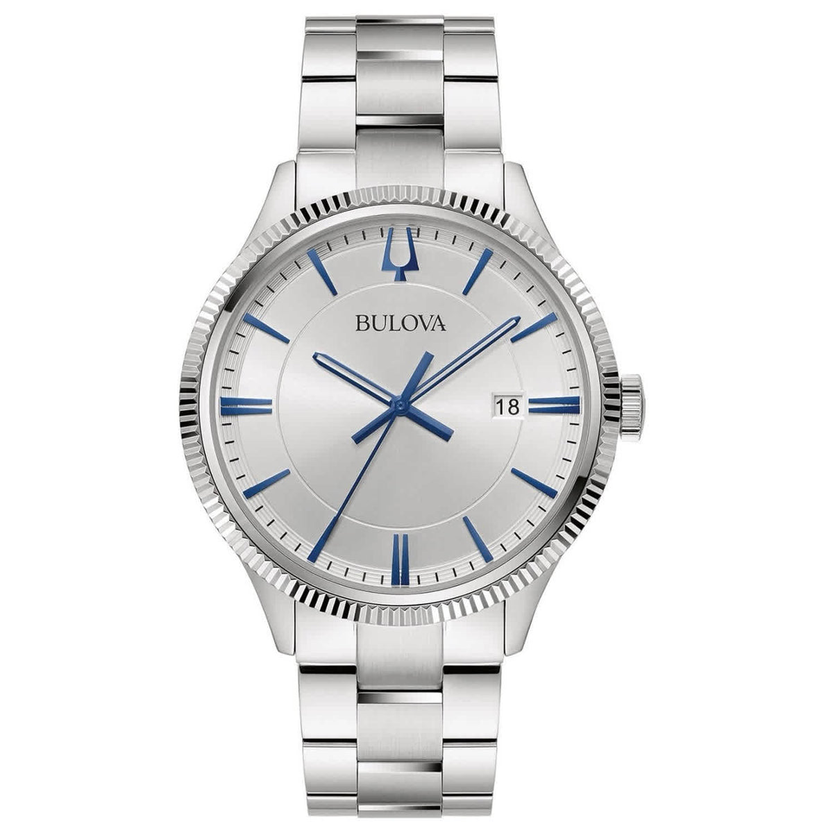 Bulova Men's Stainless Steel Silver Dial Watch