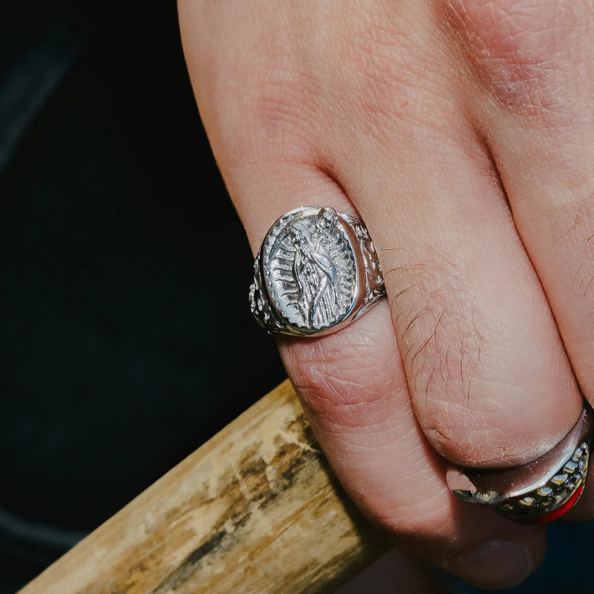 SANTA MUERTE SIGNET RING