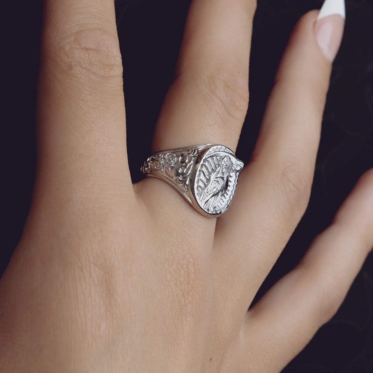 SANTA MUERTE SIGNET RING