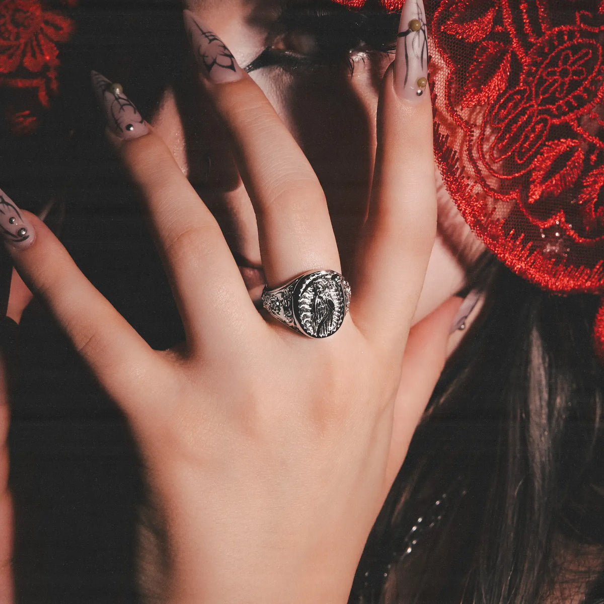 SANTA MUERTE SIGNET RING