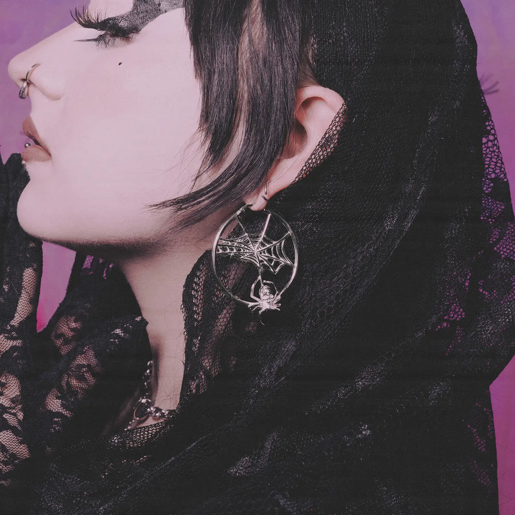 SPIDER HOOP EARRING